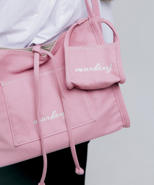 JEANS DENIM SHOULDER CANVAS BAG - 2 COLORS PINK