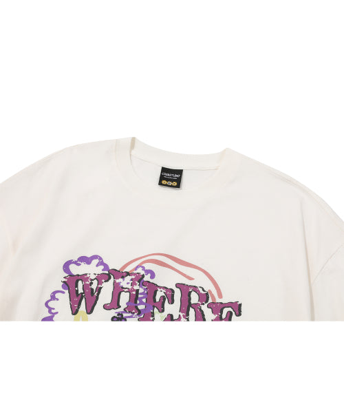 EVERYWHERE TEDDY SHORT SLEEVE TEE - 2 COLORS CREAM