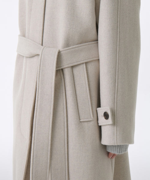WOMENS CASHMERE BLEND BALMACAAN ROBE COAT #韓韶禧同款! - 8 COLORS OATMEAL