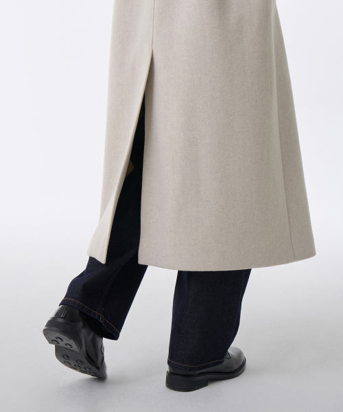 WOMENS CASHMERE BLEND BALMACAAN ROBE COAT #韓韶禧同款! - 8 COLORS OATMEAL