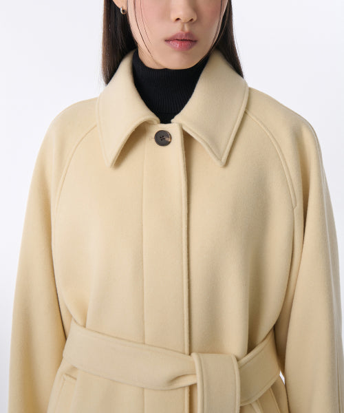 WOMENS CASHMERE BLEND BALMACAAN ROBE COAT #韓韶禧同款! - 8 COLORS BUTTER
