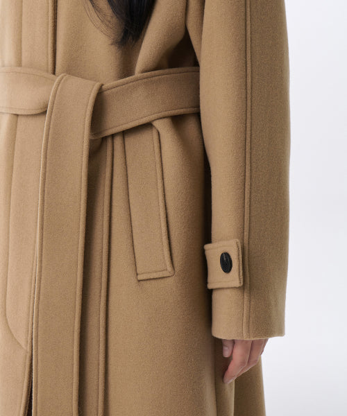 WOMENS CASHMERE BLEND BALMACAAN ROBE COAT #韓韶禧同款! - 8 COLORS CAMEL