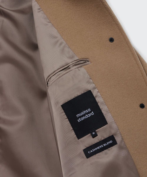 WOMENS CASHMERE BLEND BALMACAAN ROBE COAT #韓韶禧同款! - 8 COLORS CAMEL