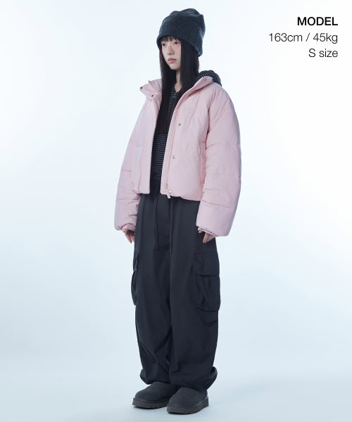 WOMENS DAILY PUFFER SHORT PADDING JACKET #韓韶禧同款! - 10 COLORS PINK