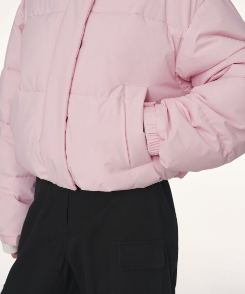 WOMENS DAILY PUFFER SHORT PADDING JACKET #韓韶禧同款! - 10 COLORS PINK