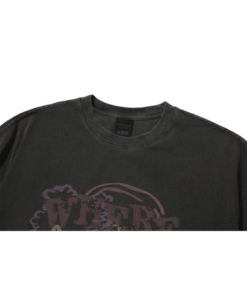 EVERYWHERE TEDDY SHORT SLEEVE TEE - 2 COLORS BLACK