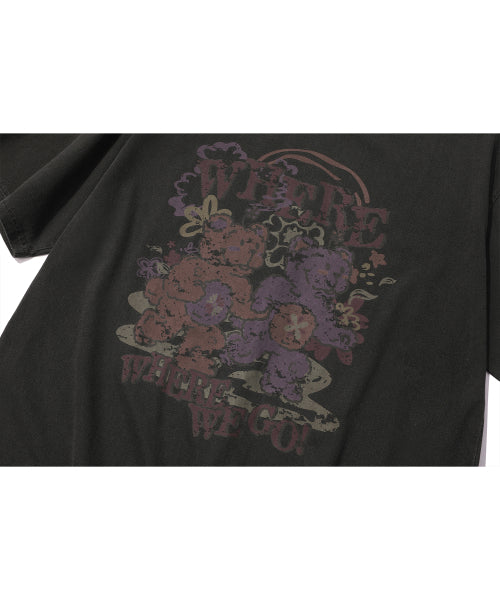 EVERYWHERE TEDDY SHORT SLEEVE TEE - 2 COLORS BLACK