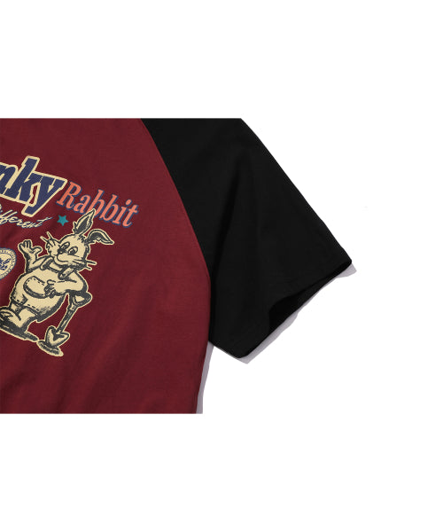 RAGLAN SHORT SLEEVE TEE BURGUNDY