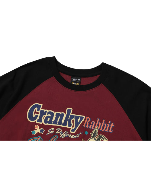 RAGLAN SHORT SLEEVE TEE BURGUNDY
