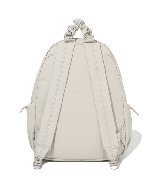 WOMEN CLOVER HEART SHIRRING NYLON BACKPACK - 5 COLORS BEIGE