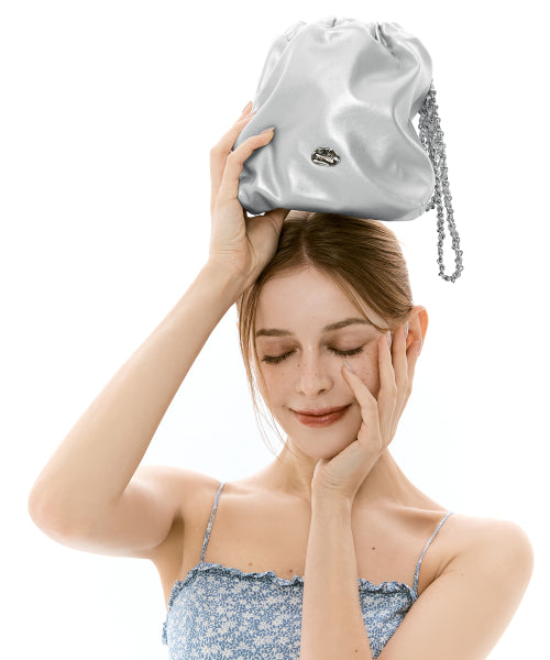 FLORA CHAIN BUCKET MINI CROSSBODY BAG - 4 COLORS BLACK