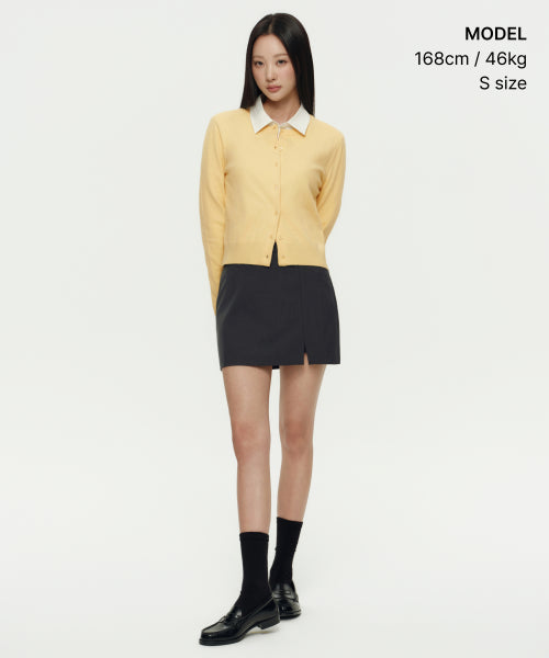 WOMEN'S ESSENTIAL ROUND NECK CARDIGAN - 9 COLORS BUTTER