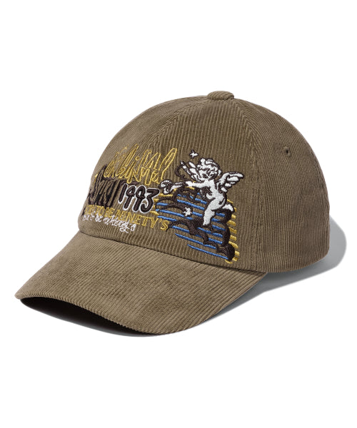 ANGEL CORDUROY BALL CAP - 4 COLORS BEIGE