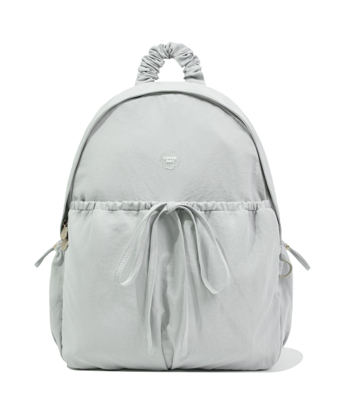 WOMEN CLOVER HEART SHIRRING NYLON BACKPACK - 5 COLORS BLUE