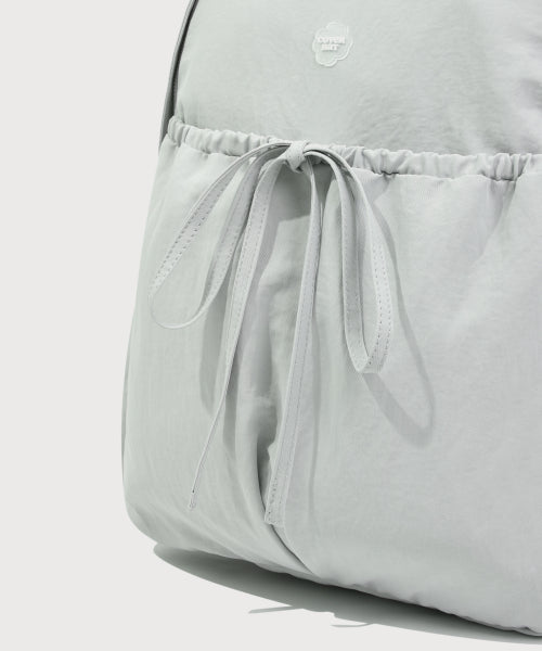 WOMEN CLOVER HEART SHIRRING NYLON BACKPACK - 5 COLORS BLUE