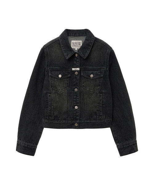 W DENIM TRUCKER JACKET - 2 COLORS BLACK