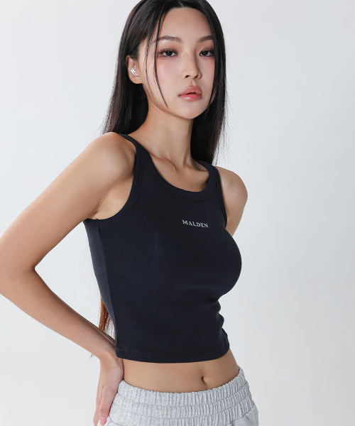 RIBBED CROP SLEEVELESS - 2 COLORS WHITE