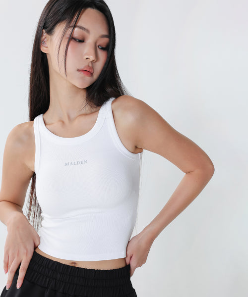 RIBBED CROP SLEEVELESS - 2 COLORS WHITE