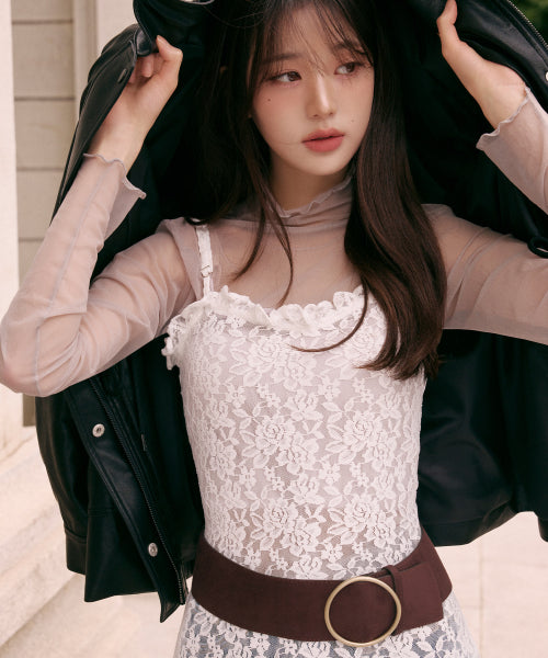 LACE LAYERED ONEPIECE WHITE