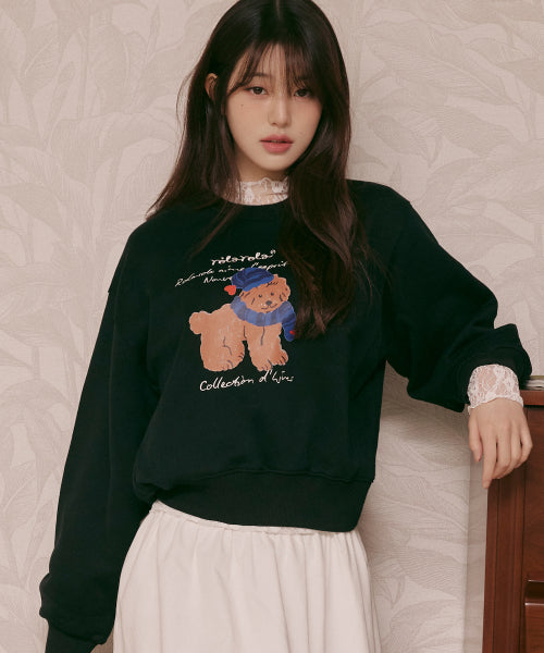 ROLA BEANIE PUPPY SWEATSHIRT - 2 COLORS BLACK