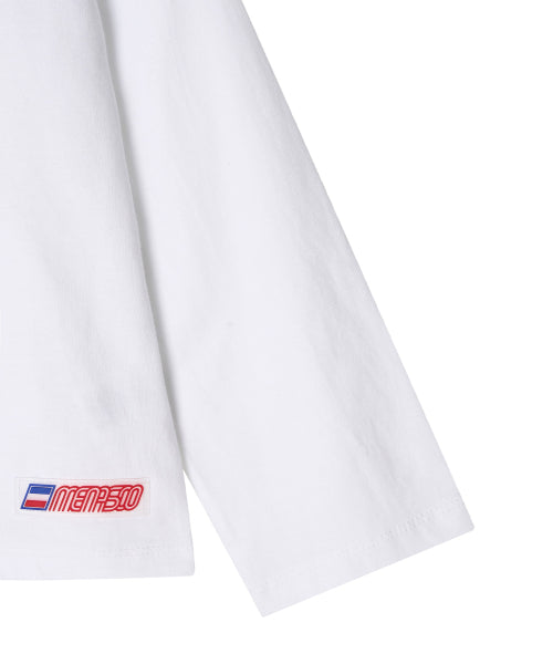 MENASOO HEARTTRACK LONG SLEEVE T SHIRT - 3 COLORS WHITE