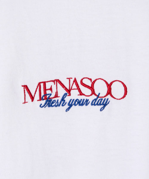 MENASOO HEARTTRACK LONG SLEEVE T SHIRT - 3 COLORS WHITE