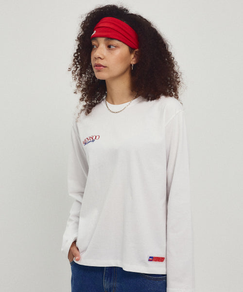 MENASOO HEARTTRACK LONG SLEEVE T SHIRT - 3 COLORS WHITE