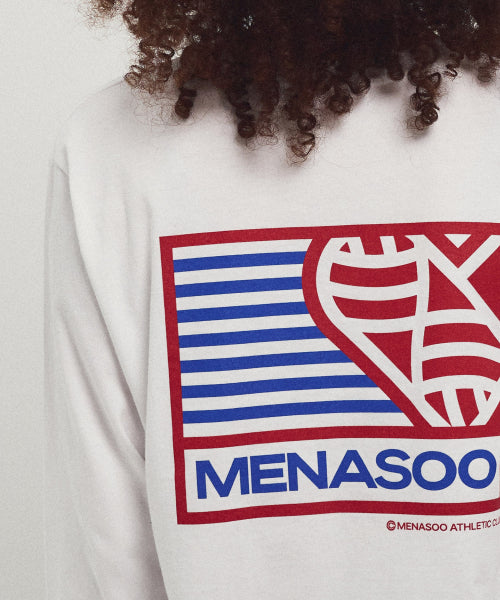 MENASOO HEARTTRACK LONG SLEEVE T SHIRT - 3 COLORS WHITE