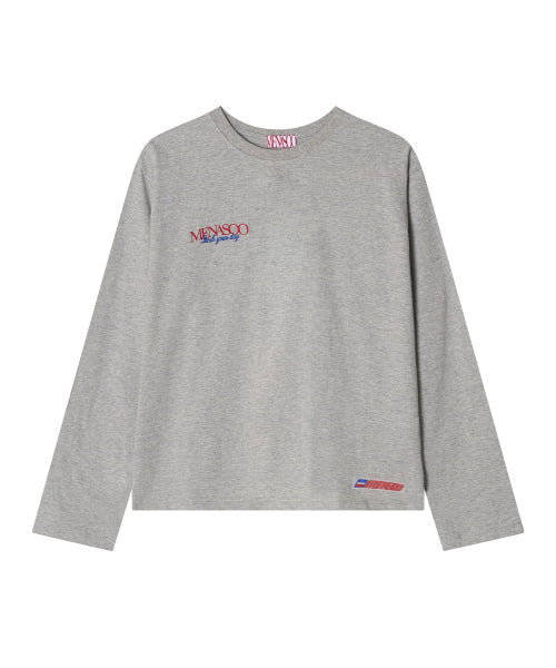 MENASOO HEARTTRACK LONG SLEEVE T SHIRT - 3 COLORS MELANGE