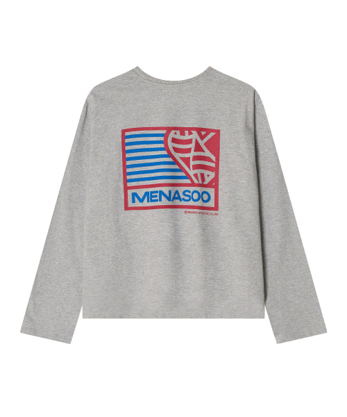MENASOO HEARTTRACK LONG SLEEVE T SHIRT - 3 COLORS MELANGE
