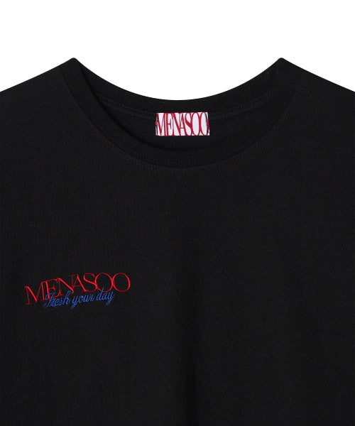 MENASOO HEARTTRACK LONG SLEEVE T SHIRT - 3 COLORS BLACK