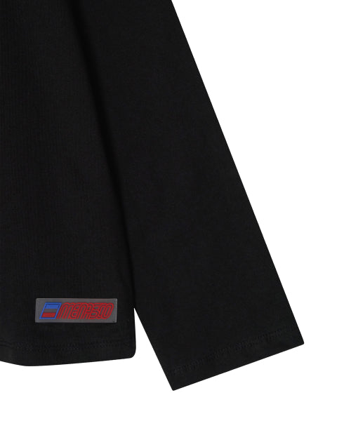 MENASOO HEARTTRACK LONG SLEEVE T SHIRT - 3 COLORS BLACK