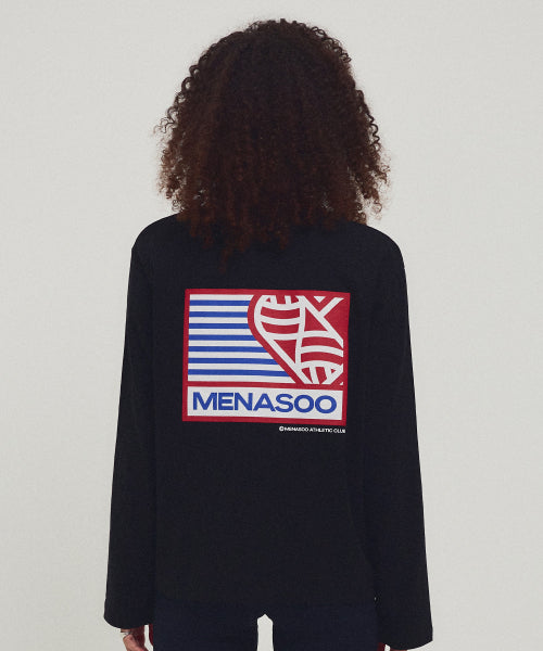 MENASOO HEARTTRACK LONG SLEEVE T SHIRT - 3 COLORS BLACK