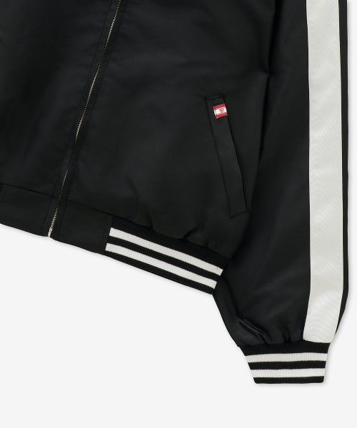 MENASOO HEARTTRACK NYLON BASEBALL JUMPER - 3 COLORS BLACK