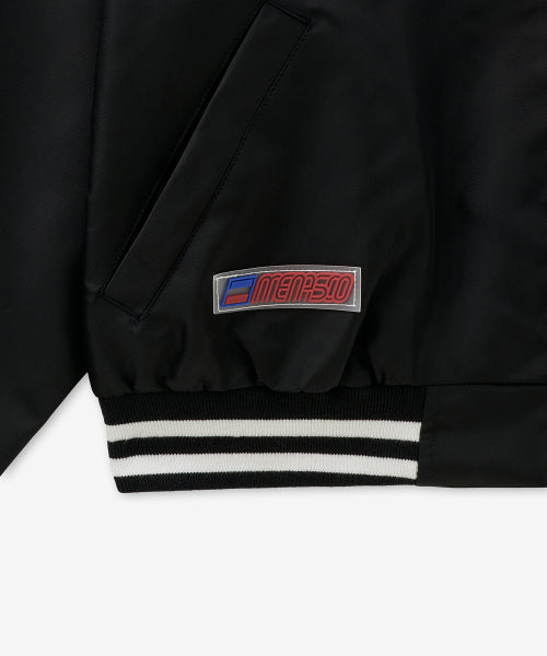 MENASOO HEARTTRACK NYLON BASEBALL JUMPER - 3 COLORS BLACK