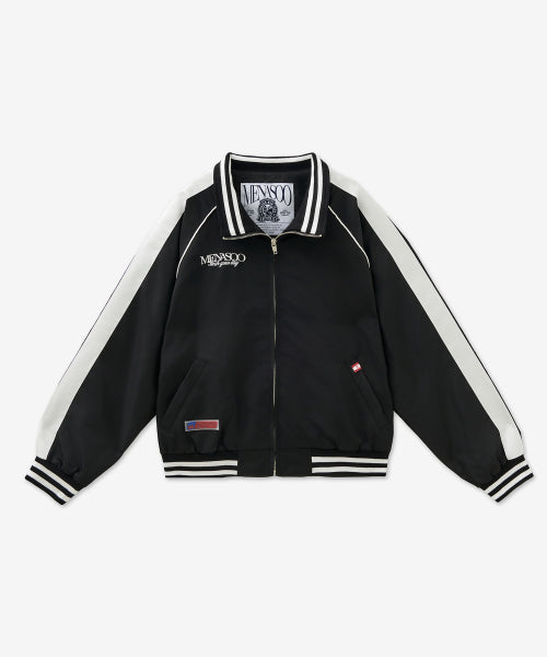MENASOO HEARTTRACK NYLON BASEBALL JUMPER - 3 COLORS BLACK