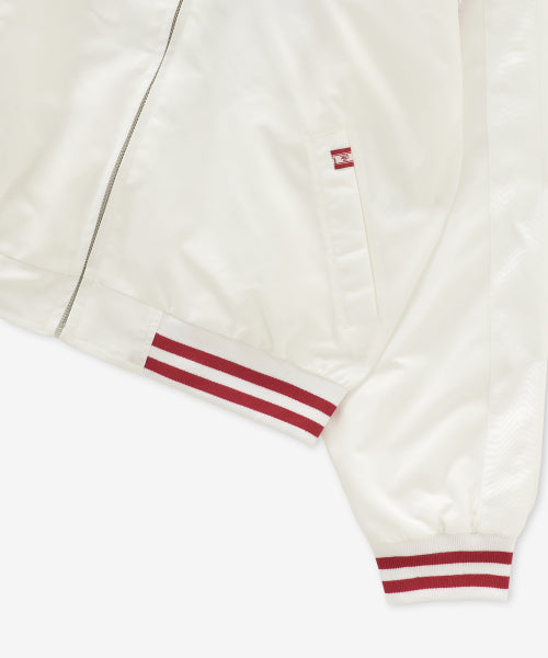 MENASOO HEARTTRACK NYLON BASEBALL JUMPER - 3 COLORS WHITE