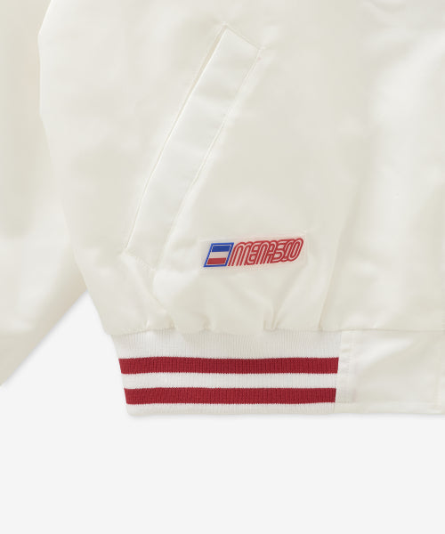 MENASOO HEARTTRACK NYLON BASEBALL JUMPER - 3 COLORS WHITE