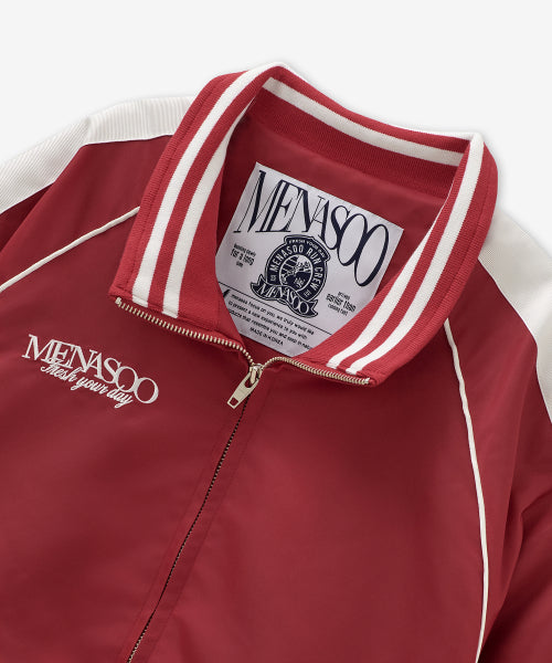 MENASOO HEARTTRACK NYLON BASEBALL JUMPER - 3 COLORS RED
