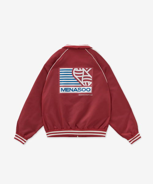 MENASOO HEARTTRACK NYLON BASEBALL JUMPER - 3 COLORS RED