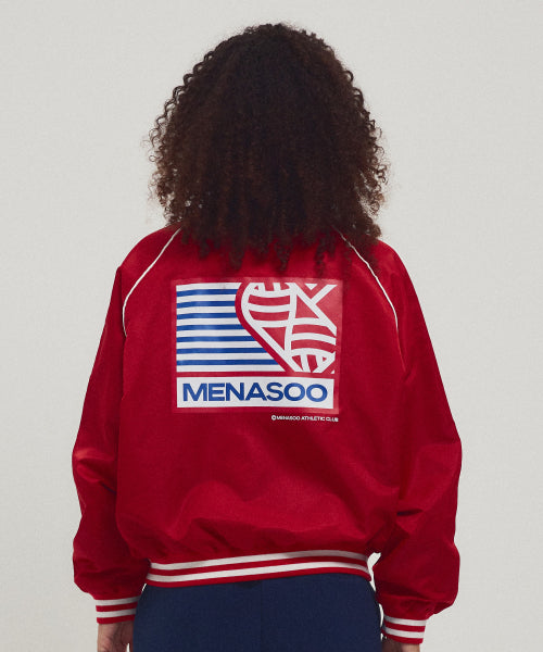 MENASOO HEARTTRACK NYLON BASEBALL JUMPER - 3 COLORS RED