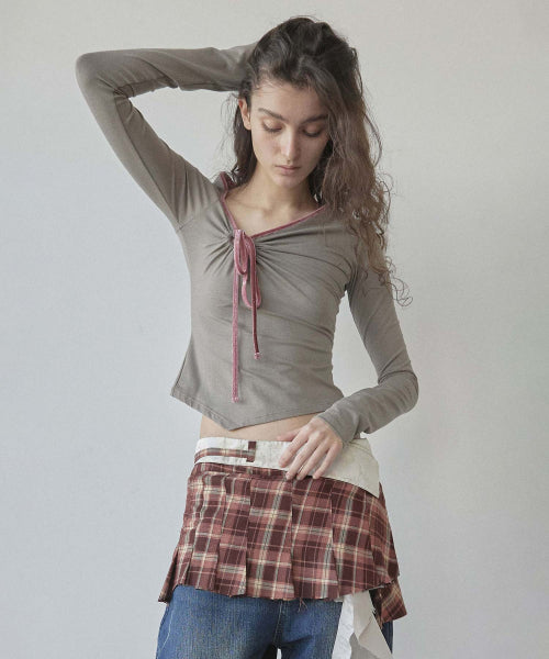 ZEN VELVET TRIMMING TOP - 3 COLORS AS SHOWN