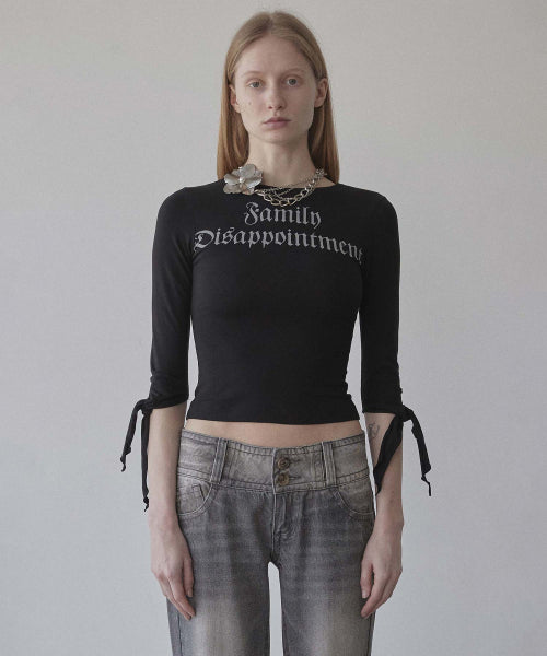 TIE SLEEVE TEE RAW - 2 COLORS BLACK