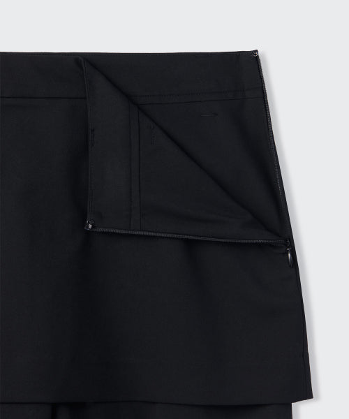 WOMENS LAYERED MINI SKORT #韓韶禧同款! - 4 COLORS BLACK