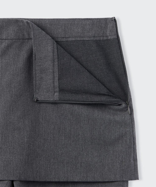 WOMENS LAYERED MINI SKORT #韓韶禧同款! - 4 COLORS GREY