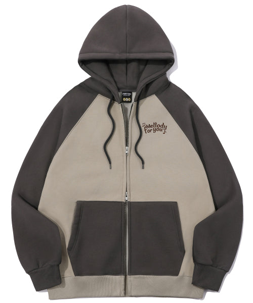 RAGLAN HOOD ZIP-UP - 2 COLORS AS SHOWN