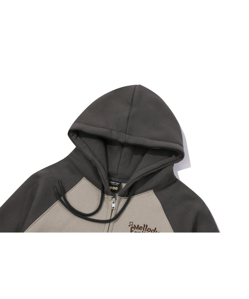 RAGLAN HOOD ZIP-UP - 2 COLORS AS SHOWN