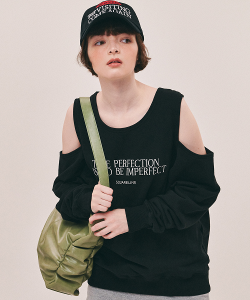 TRUE CUT OUT SWEATSHIRTS BAG - 4 COLORS CREAM
