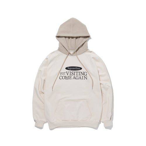 VISITING COME AGAIN RAGLAN HOODIE BAG - 3 COLORS CREAM