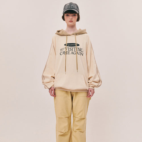 VISITING COME AGAIN RAGLAN HOODIE BAG - 3 COLORS CREAM